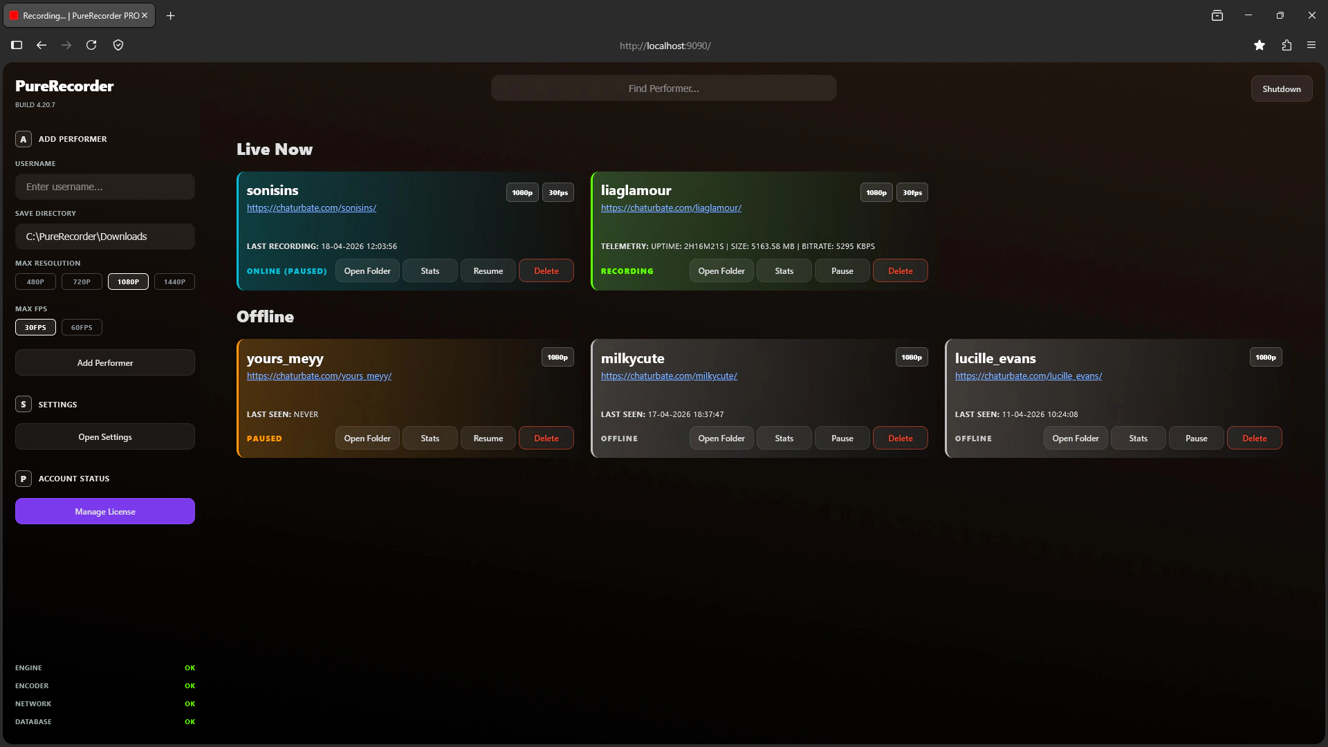 PureRecorder preview